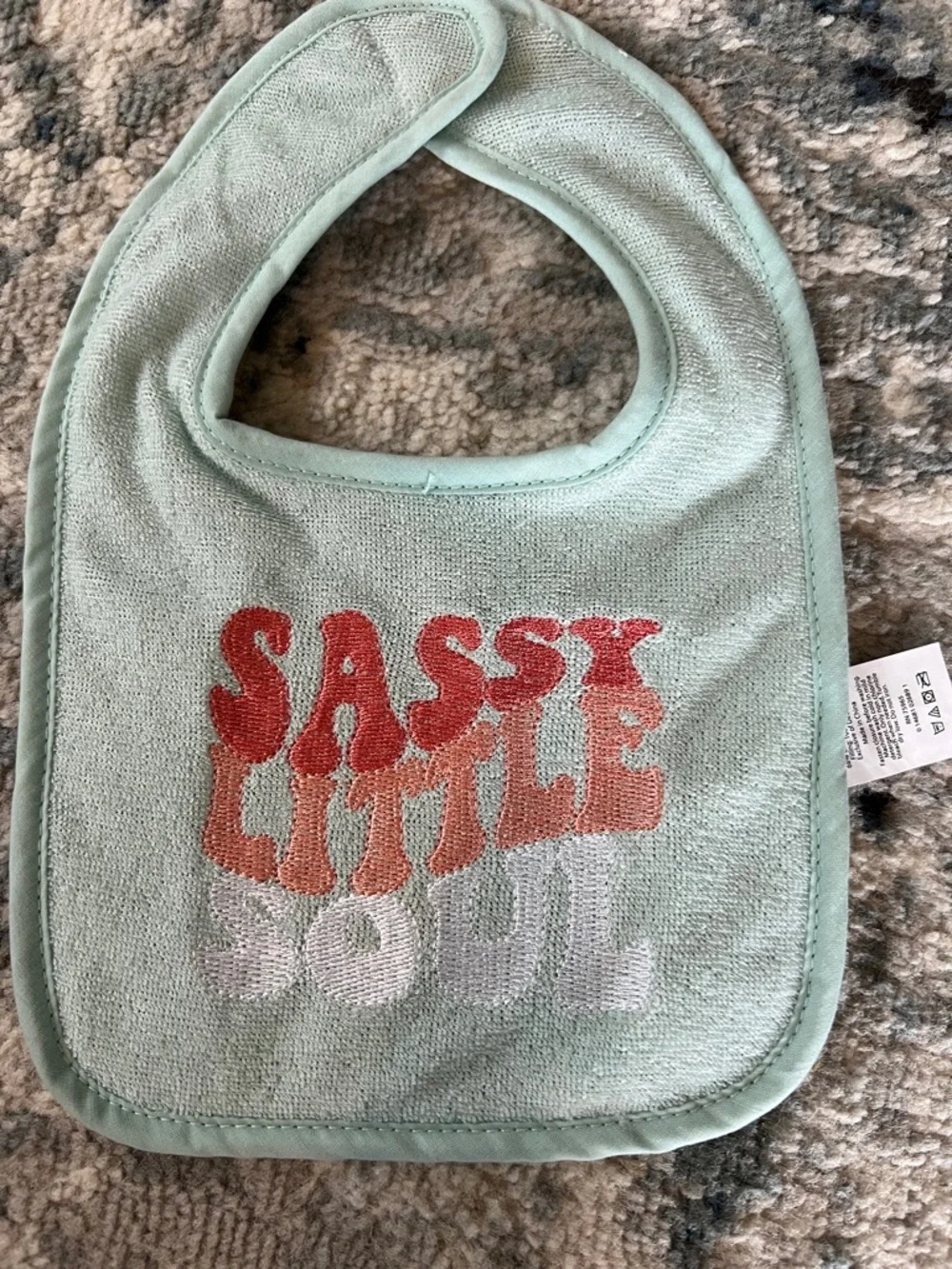 All Cute All The Time Pink & Green Baby Bib Set